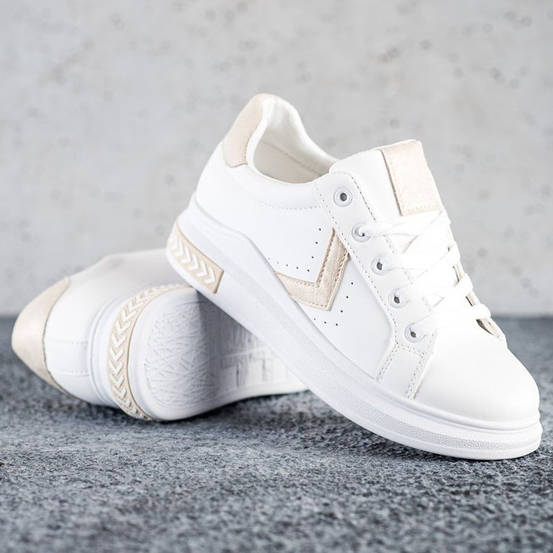 SHELOVET Eco Leather Sneakers vit 1