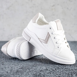 SHELOVET Eco Leather Sneakers vit 1