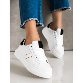 SHELOVET Eco Leather Sneakers vit 1