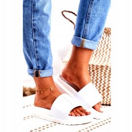 Kvinnors Big Star Tofflor på plattformen Vit FF274812 2