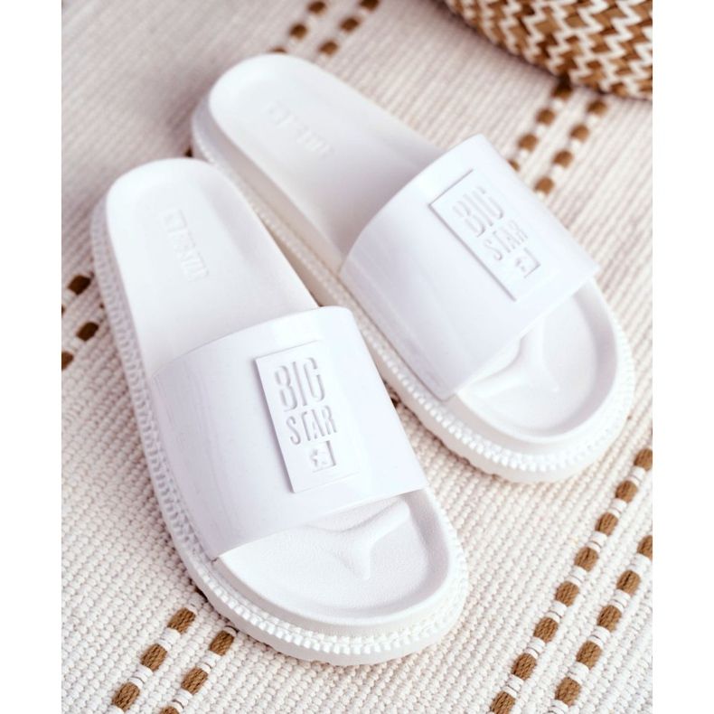 Kvinnors Big Star Tofflor på plattformen Vit FF274812 4