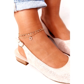 Mocka Sandaler med hög klack Sergio Leone SK807 Rosa gyllene 1