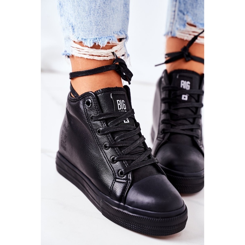 Läder Sneakers On Wedge Big Star EE274127 Svart 1