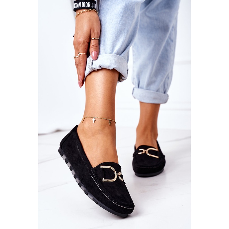 PS1 Svarta Downtown mocka loafers för kvinnor 2