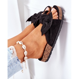 PS1 Corduroy Tofflor På Svart Sommarkork 1