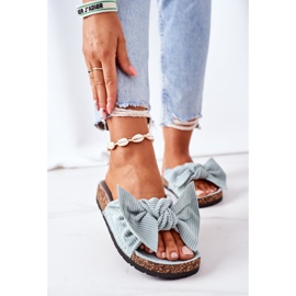 PS1 Corduroy tofflor med Mint Summertime Cork grön 2