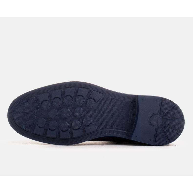 Marco Shoes Lätta stövlar isolerade med en platt botten av naturläder marinblå 1