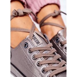 Sneakers för damer Big Star II274003 Grafit mångfärgad 2