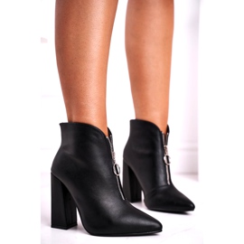 FG1 Kängor för kvinnor på en hälkedja på framsidan Svart Spara mig 5