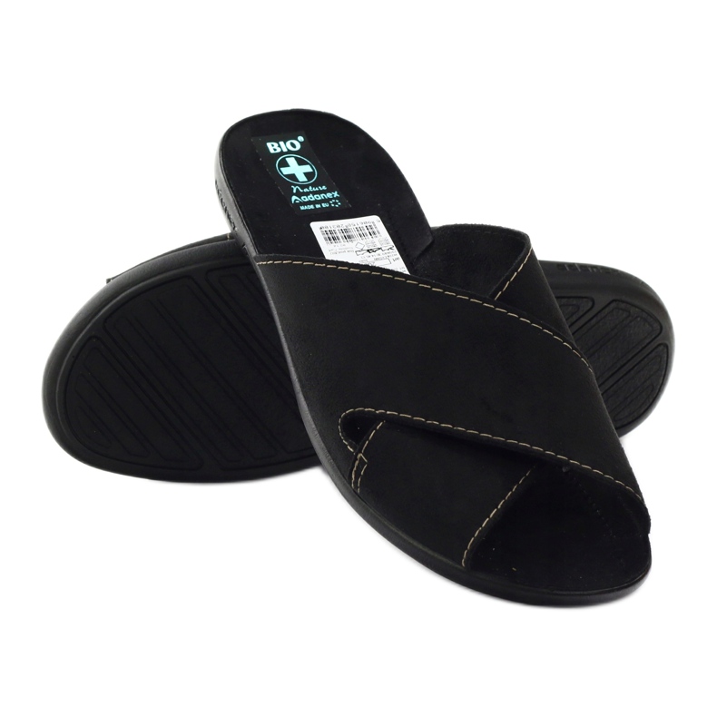 Tofflor för män Adanex 20310 svart 3