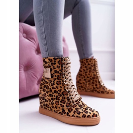 Dam Sneakers Lu Boo Guldkedja Mocka Leopard Monica beige brun 1