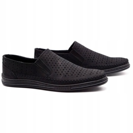 Polbut Herrskor i openwork 2107P svart 2