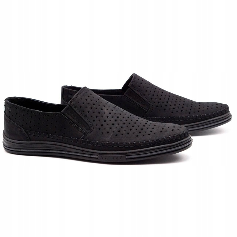 Polbut Herrskor i openwork 2107P svart 2