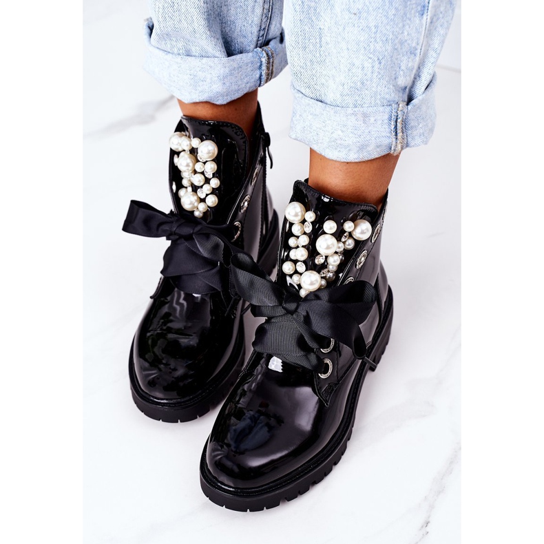 Lackerade varma arbetare med pärlor svart Perla 1