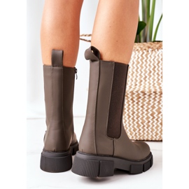 PS1 Varma stövlar Mörkgröna Jodhpur -stövlar måste ha brun 2