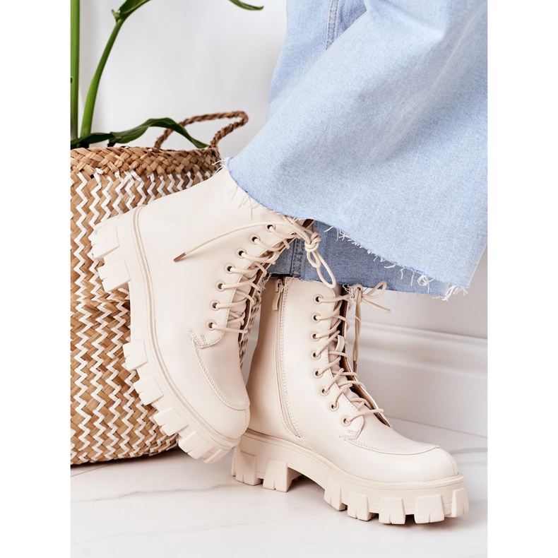 PS1 Warm Boots Workery Beżowe World Is Mine beige 2