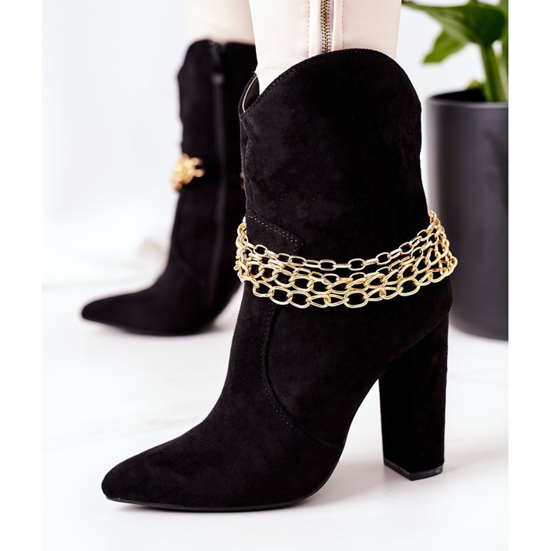 PS1 Varma svarta stövlar på en klack bra intryck 2