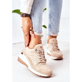 PE1 Wedge Sneakers Beige Temida 2