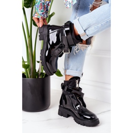 PS1 Lackade varma stövlar Arbetare Black Not Realy svart 2