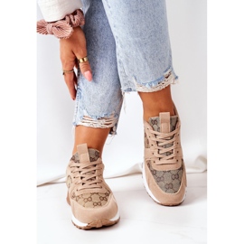 NEWS Sportskor Sneakers Beige och guld Aruba brun 2