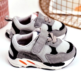 Apawwa Sportskor för barn med kardborreband, Grå 3