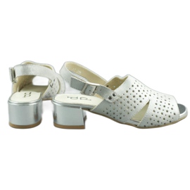 Dolce Pietro Högklackade damsandaler 2084 silver 3