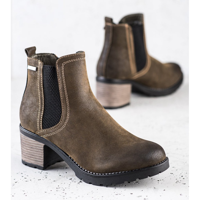 SHELOVET Snygga stövlar med glitter mångfärgad grön 1