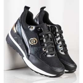 Evento Moderiktiga wedge sneakers svart 1