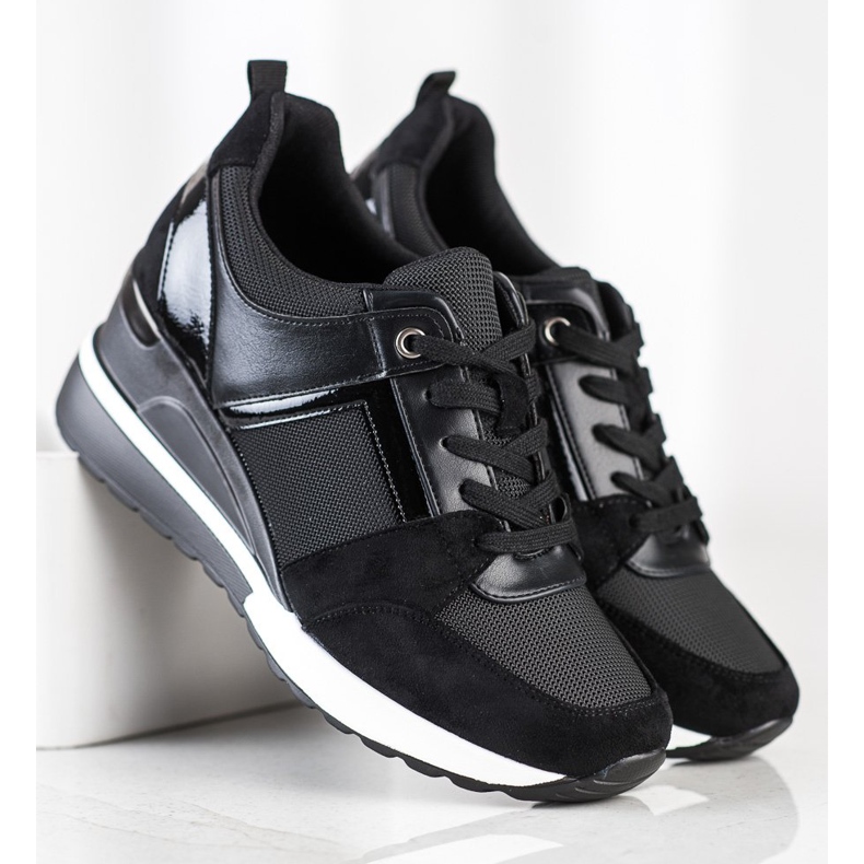 W. Potocki Snygga wedge sneakers svart 1