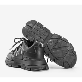 Svarta sneakers med reflekterande Filua -skär 1