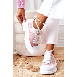FJ1 Rosa sneakers med Tie-Dye Travel Time Effect vit 1