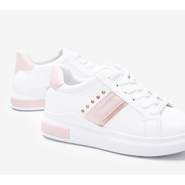 Vita och rosa sneakers med Sashell dubbar 1