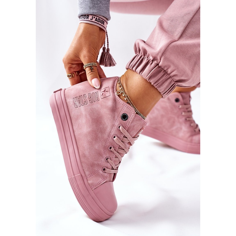 Läder Sneakers Big Star II274092 Rosa 1