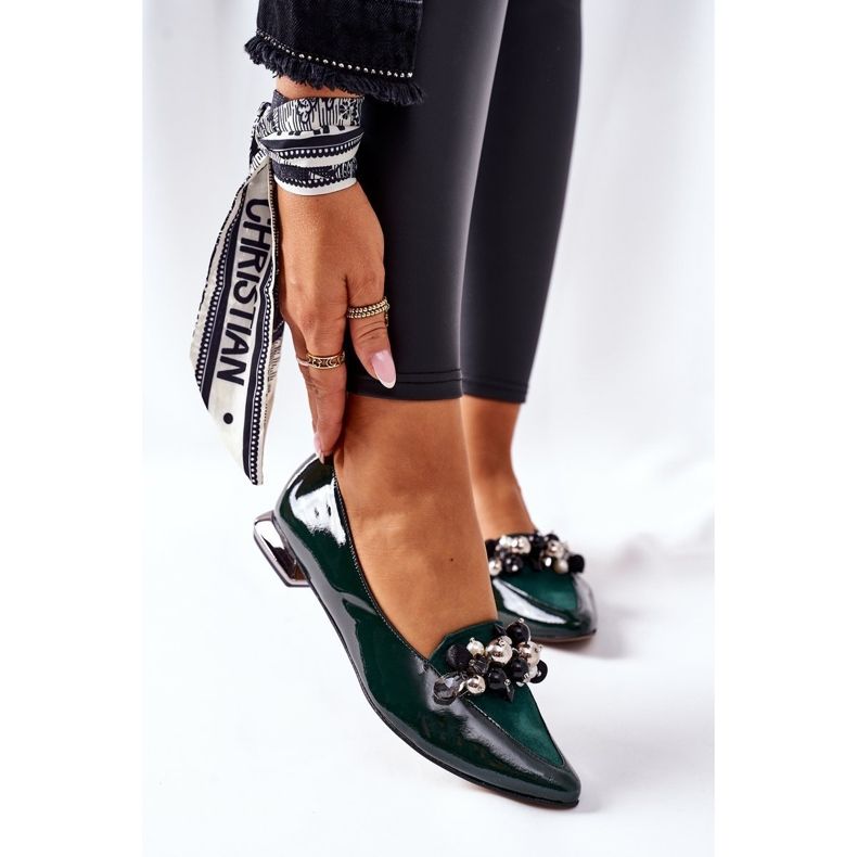 Ballerinor för kvinnor Laura Messi Läder Grön 2157 2