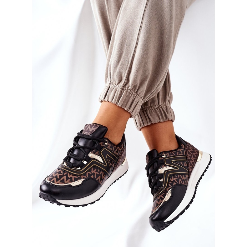 Logooted Sportskor Sneakers Svart-Brun Alltid 1