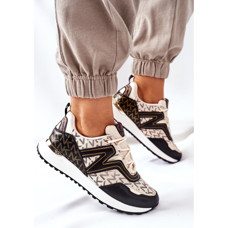 Logowane Sportskor Sneakers Beige och Black Always svart 1