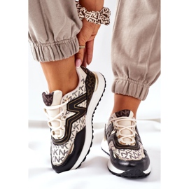 Logowane Sportskor Sneakers Beige och Black Always svart 2