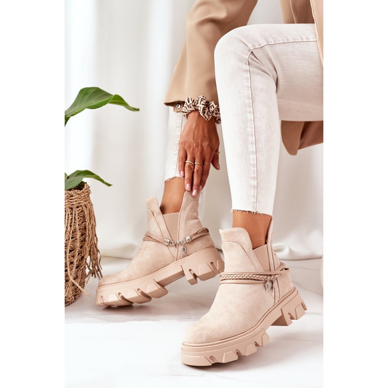 PS1 Varma stövlar Jodhpur stövlar Beige Bra idé 2