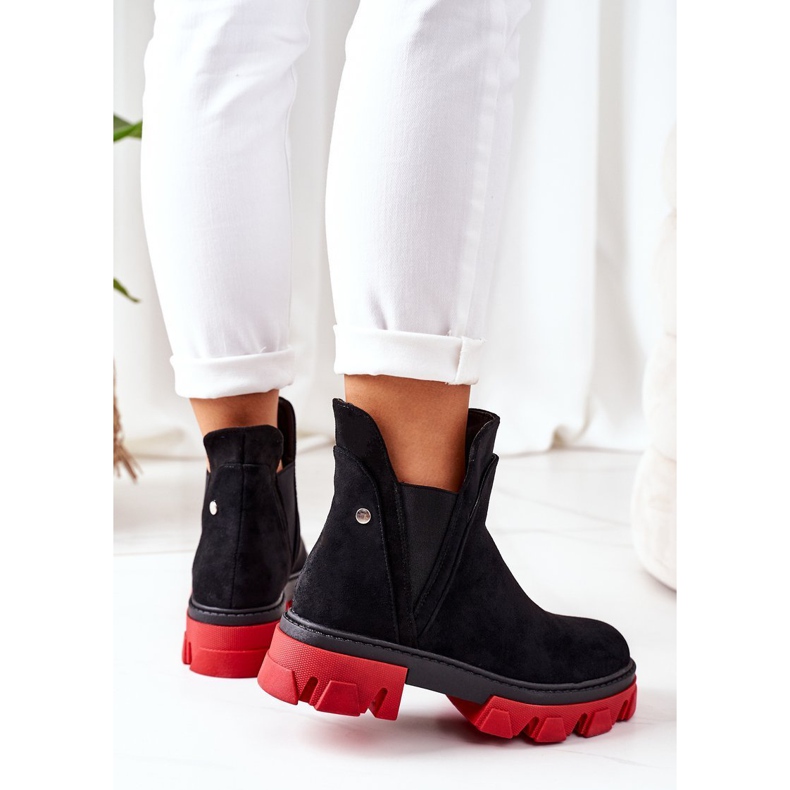 PS1 Black and Red Fearless Black and Red Warm Booties svart röd 1