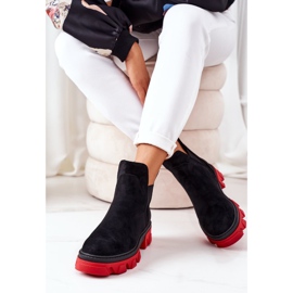 PS1 Black and Red Fearless Black and Red Warm Booties svart röd 2
