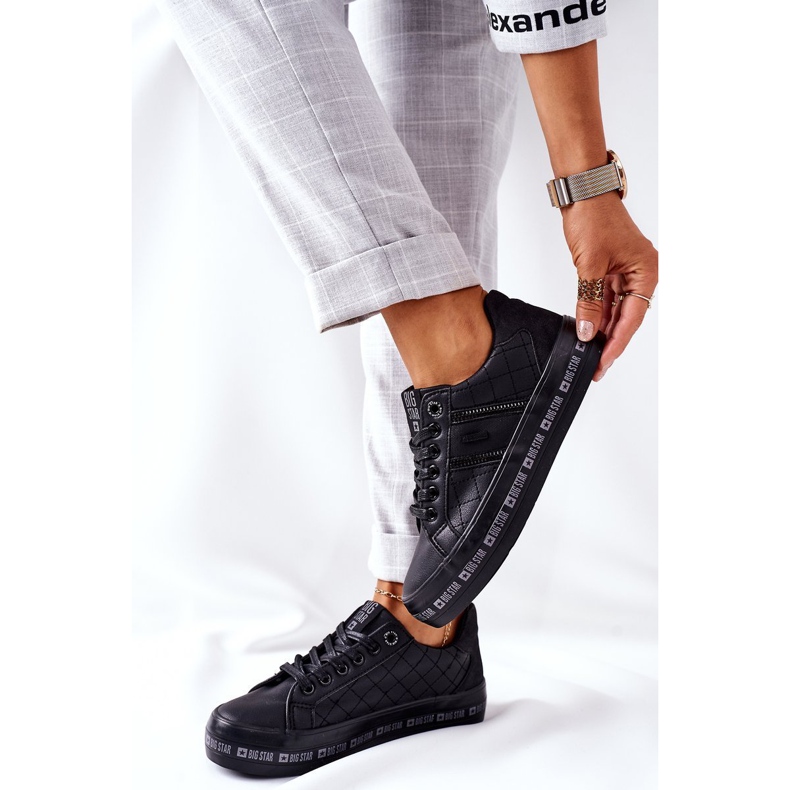 Läderskor på The Big Star II274070 Black Platform svart 1