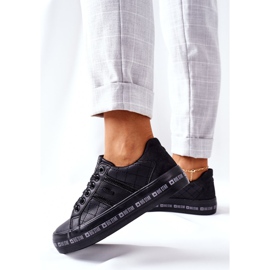 Läderskor på The Big Star II274070 Black Platform svart 2