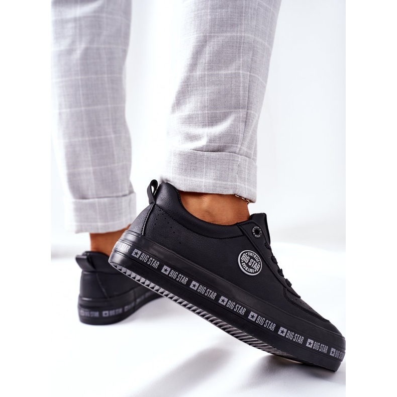 Läderskor på The Big Star II274074 Black Platform svart 1