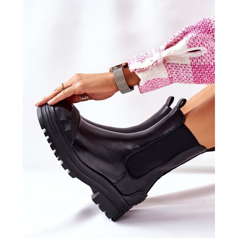 Black Warm Booties Jodhpur -stövlar Time Off svart 1