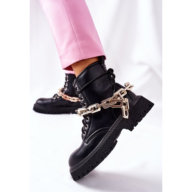 Höga snygga svarta grailstövlar 2