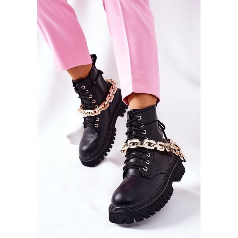 Höga snygga svarta grailstövlar 1