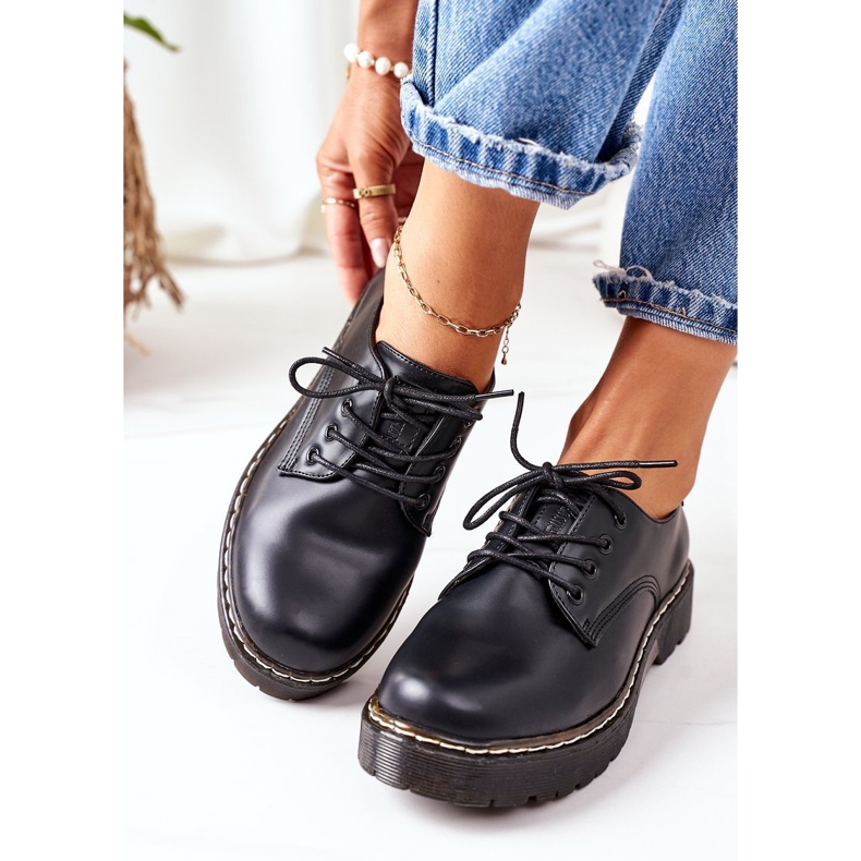 Läder Oxfordskor Big Star II274107 Svart 2