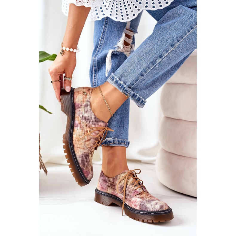 Oxfords läderskor i Oxford Maciejka 04087-46 Flerfärgad mångfärgad 1