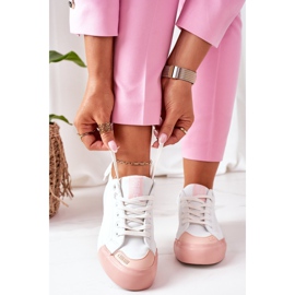 Damskor i läder Big Star II274027 Vit rosa 1