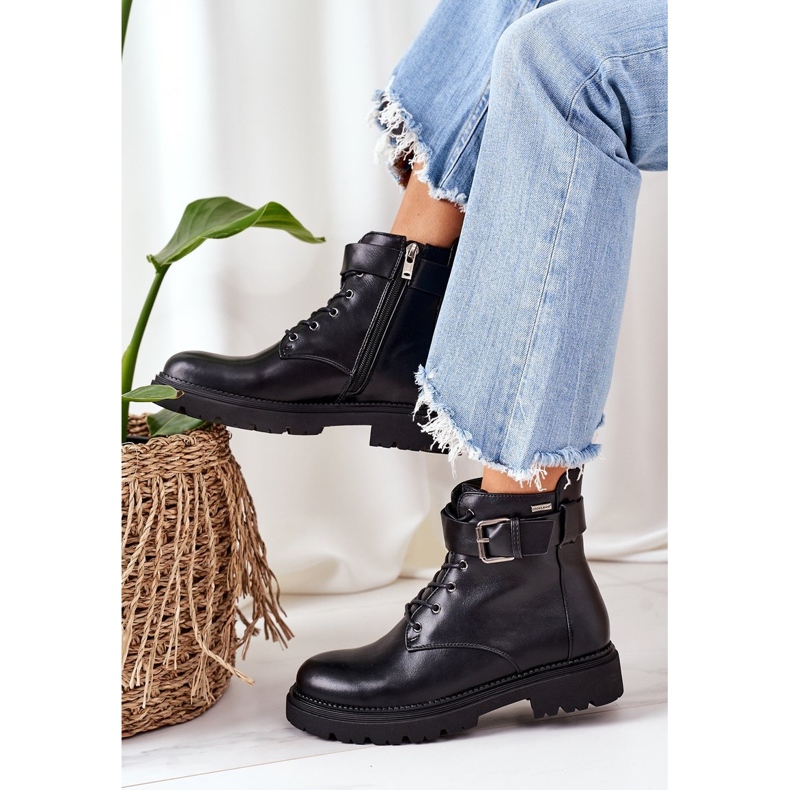 Kvinnors isolerade Workers Cross Jeans EE2R4086C Svart 2